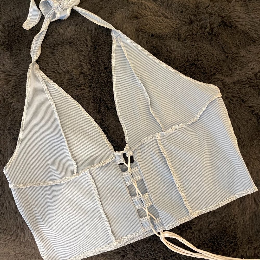 Light Blue Halter Top